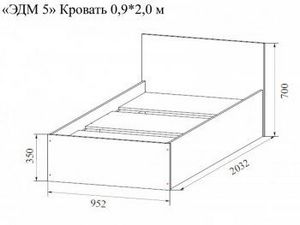 Кровать 900 Эдем-5 в Полевском - polevskoy.ok-mebel.com | фото 3
