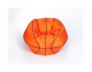 Кресло-мешок Баскетбольный мяч малый оранжево-черное в Полевском - polevskoy.ok-mebel.com | фото 1