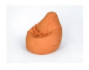 Кресло-мешок Груша велюр оранжевое малое в Полевском - polevskoy.ok-mebel.com | фото 1