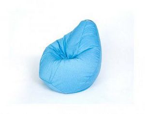 Кресло-мешок Груша велюр голубое большое в Полевском - polevskoy.ok-mebel.com | фото 1