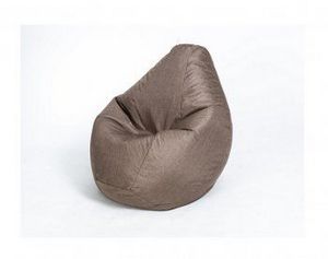 Кресло-мешок Груша велюр коричневое малое в Полевском - polevskoy.ok-mebel.com | фото 1