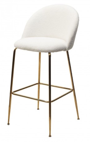 Барный стул GLADE NINI-01 Белый, teddy / золотой каркас М-City в Полевском - polevskoy.ok-mebel.com | фото 1