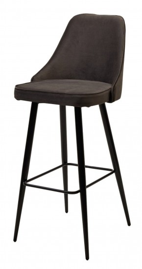 Барный стул NEPAL-BAR ГРАФИТ #14, велюр/ черный каркас (H=78cm) М-City в Полевском - polevskoy.ok-mebel.com | фото 1