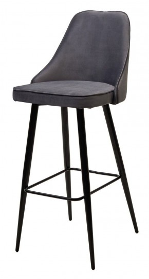 Барный стул NEPAL-BAR СЕРЫЙ #27, велюр/ черный каркас (H=78cm) М-City в Полевском - polevskoy.ok-mebel.com | фото 1