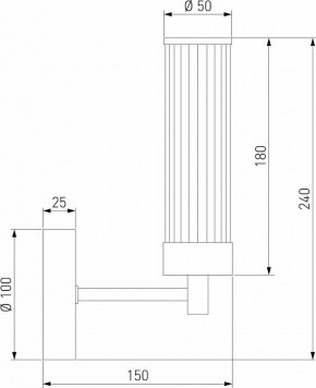Бра Eurosvet Oriens 60166/1 латунь в Полевском - polevskoy.ok-mebel.com | фото 2