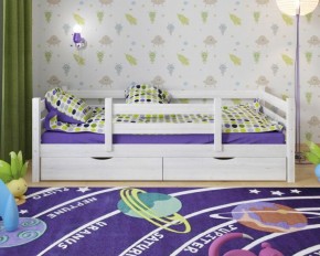 Детская кровать из массива березы Соня-5 (Белый/Лак) в Полевском - polevskoy.ok-mebel.com | фото