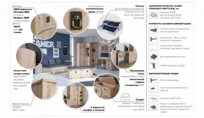 Детская  Система Валенсия Шкаф 2д2ящ Дуб сонома в Полевском - polevskoy.ok-mebel.com | фото 4