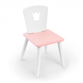 Детский стул Rolti Baby «Корона» (белый/розовый/белый, массив березы/мдф) в Полевском - polevskoy.ok-mebel.com | фото 1