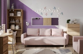 Диван-кровать Тулисия светло-розовый, ткань рогожка в Полевском - polevskoy.ok-mebel.com | фото