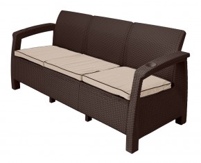 Диван Yalta Premium Sofa 3 Set (Ялта) шоколадный (+подушки под спину) в Полевском - polevskoy.ok-mebel.com | фото