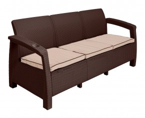 Диван Yalta Premium Sofa 3 Set (Ялта) шоколадный (+подушки под спину) в Полевском - polevskoy.ok-mebel.com | фото 2