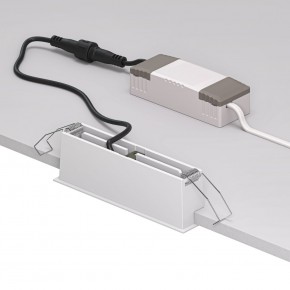 DK2514-WB Встраиваемый светильник SPACE со светодиодом L126mm 220V 10W 38° 4000К IP20 белый/черный алюминий в Полевском - polevskoy.ok-mebel.com | фото 3