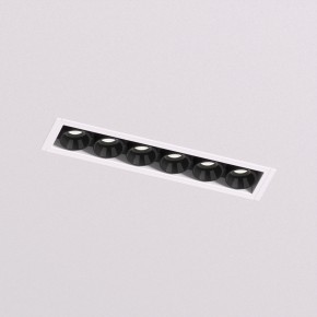 DK2531-WB Встраиваемый светильник SPACE со светодиодом под шпатлевку L126mm 220V 10W 38° 4000К IP20 белый/черный алюминий в Полевском - polevskoy.ok-mebel.com | фото