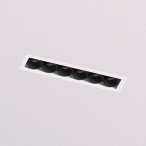 DK2531-WB Встраиваемый светильник SPACE со светодиодом под шпатлевку L126mm 220V 10W 38° 4000К IP20 белый/черный алюминий в Полевском - polevskoy.ok-mebel.com | фото 2
