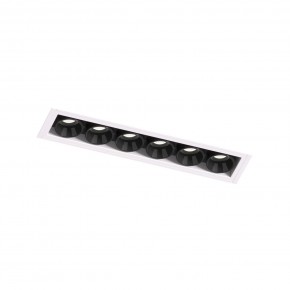 DK2531-WB Встраиваемый светильник SPACE со светодиодом под шпатлевку L126mm 220V 10W 38° 4000К IP20 белый/черный алюминий в Полевском - polevskoy.ok-mebel.com | фото 6