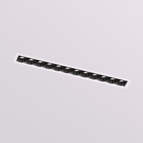 DK2532-WB Встраиваемый светильник SPACE со светодиодом под шпатлевку L240mm 220V 20W 38° 4000К IP20 белый/черный алюминий в Полевском - polevskoy.ok-mebel.com | фото