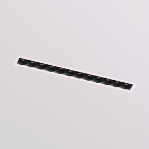 DK2532-WB Встраиваемый светильник SPACE со светодиодом под шпатлевку L240mm 220V 20W 38° 4000К IP20 белый/черный алюминий в Полевском - polevskoy.ok-mebel.com | фото 2