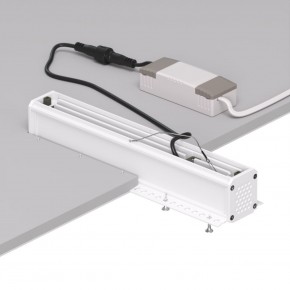 DK2532-WB Встраиваемый светильник SPACE со светодиодом под шпатлевку L240mm 220V 20W 38° 4000К IP20 белый/черный алюминий в Полевском - polevskoy.ok-mebel.com | фото 6