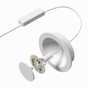 DK2700-WH Встраиваемый светильник, IP 20, 7 Вт, LED 3000, белый, алюминий в Полевском - polevskoy.ok-mebel.com | фото 4
