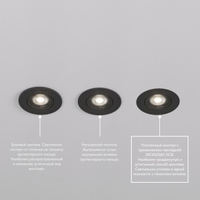DK3020-BK Встраиваемый светильник, IP 20, 10 Вт, GU5.3, LED, черный, пластик в Полевском - polevskoy.ok-mebel.com | фото 5