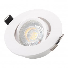 DK3020-WH Встраиваемый светильник, IP 20, 10 Вт, GU5.3, LED, белый, пластик в Полевском - polevskoy.ok-mebel.com | фото 2