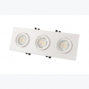 DK3023-WH Встраиваемый светильник, IP 20, 10 Вт, GU5.3, LED, белый, пластик в Полевском - polevskoy.ok-mebel.com | фото 3
