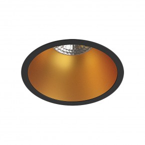 DK3026-BG Встраиваемый светильник, IP 20, 10 Вт, GU5.3, LED, черный/золотой, пластик в Полевском - polevskoy.ok-mebel.com | фото