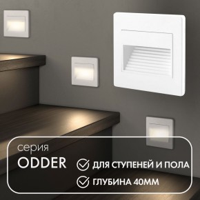 DK3050-WH Светильник встраиваемый в стену, IP 20, LED 3000, 1 Вт, белый, пластик в Полевском - polevskoy.ok-mebel.com | фото 5