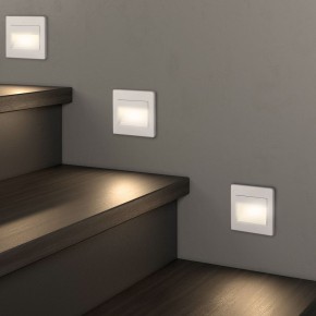 DK3050-WH Светильник встраиваемый в стену, IP 20, LED 3000, 1 Вт, белый, пластик в Полевском - polevskoy.ok-mebel.com | фото 6