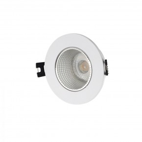 DK3061-WH+CH Встраиваемый светильник, IP 20, 10 Вт, GU5.3, LED, белый/хром, пластик в Полевском - polevskoy.ok-mebel.com | фото