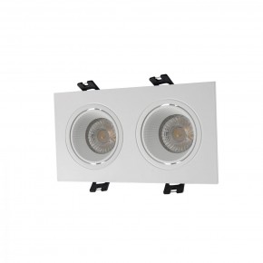 DK3072-WH Встраиваемый светильник, IP 20, 10 Вт, GU5.3, LED, белый/белый, пластик в Полевском - polevskoy.ok-mebel.com | фото