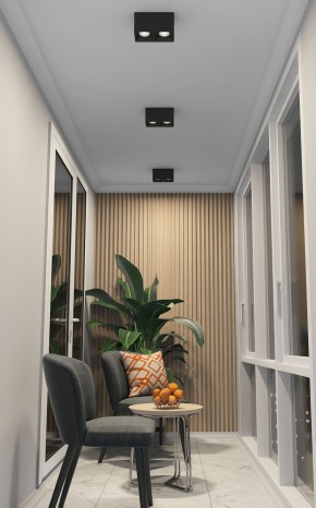 DK3085-BK+CH Светильник накладной IP 20, 10 Вт, GU5.3, LED, черный/хром, пластик в Полевском - polevskoy.ok-mebel.com | фото 2