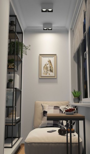 DK3085-WB+WH Светильник накладной IP 20, 10 Вт, GU5.3, LED, бело-черный/белый, пластик в Полевском - polevskoy.ok-mebel.com | фото 2