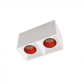 DK3085-WH+RD Светильник накладной IP 20, 10 Вт, GU5.3, LED, белый/красный, пластик в Полевском - polevskoy.ok-mebel.com | фото