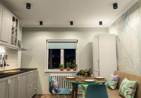 DK3090-BK+CY Светильник накладной IP 20, 10 Вт, GU5.3, LED, черный/голубой, пластик в Полевском - polevskoy.ok-mebel.com | фото 2