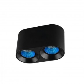 DK3096-BK+CY Светильник накладной IP 20, 10 Вт, GU5.3, LED, черный/голубой, пластик в Полевском - polevskoy.ok-mebel.com | фото