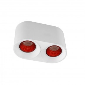 DK3096-WH+RD Светильник накладной IP 20, 10 Вт, GU5.3, LED, белый/красный, пластик в Полевском - polevskoy.ok-mebel.com | фото