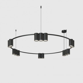 DK4067-BK Подвесной светильник ORBIT, IP20, 15xGU10 LED до 15 Вт, черный матовый, алюминий в Полевском - polevskoy.ok-mebel.com | фото