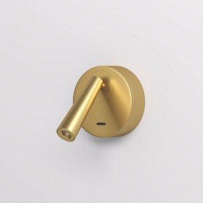 DK5072-SB Бра SHINE WALL со светодиодом, D104*H68, IP20, 3000К, 3W, RA?90, сатинированная латунь, алюминий в Полевском - polevskoy.ok-mebel.com | фото 2