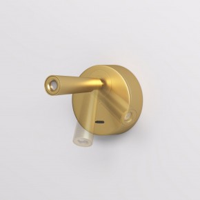 DK5072-SB Бра SHINE WALL со светодиодом, D104*H68, IP20, 3000К, 3W, RA?90, сатинированная латунь, алюминий в Полевском - polevskoy.ok-mebel.com | фото 3