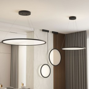 DK6616-BK Подвесной горизонтальный светильник Veil со светодиодом H900 d600 220V 48W 3000-6000K IP20 черный алюминий в Полевском - polevskoy.ok-mebel.com | фото 5