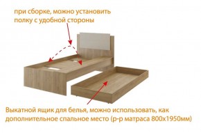 Дуглас (подростковая) М14 Кровать в Полевском - polevskoy.ok-mebel.com | фото 5