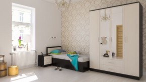 Фиеста Кровать 0900, цвет венге/дуб лоредо, ШхГхВ 93,5х203,5х80 см., сп.м. 900х2000 мм., без матраса, основание есть в Полевском - polevskoy.ok-mebel.com | фото 5