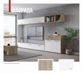 ФЛОРИДА Гостиная (модульная) дуб серый/белый в Полевском - polevskoy.ok-mebel.com | фото