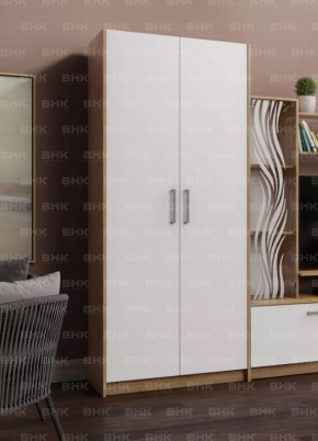 ДАРЬЯ Шкаф (Дуб Вотан/Белый глянец) гостиная в Полевском - polevskoy.ok-mebel.com | фото 2
