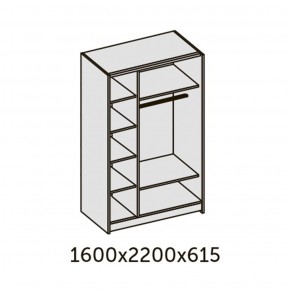 ИННЭС-5 Шкаф-купе 2-х дв. 1600 (2дв. Ф1 - венге) в Полевском - polevskoy.ok-mebel.com | фото 2