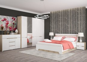 Комод 1200 АНТАЛИЯ (Сонома/Белый софт) в Полевском - polevskoy.ok-mebel.com | фото 3