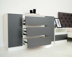 Комод 1200 Парус (Белый/Графит) в Полевском - polevskoy.ok-mebel.com | фото 4