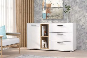 Комод №9 ЛДСП (Белый/Дуб Крафт Золотой) в Полевском - polevskoy.ok-mebel.com | фото