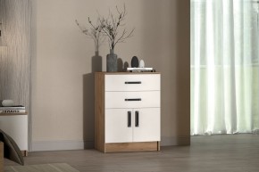 Комод Эконом (Дуб крафт золотой/Белый текстурный) в Полевском - polevskoy.ok-mebel.com | фото 3